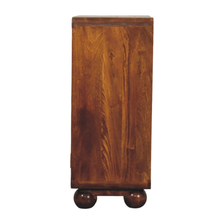 Rustic Lodge Larissa 2 Door Chestnut Sideboard - Solid Mango Wood Buffet Cabinet for Dining Room - product view 7 showing...