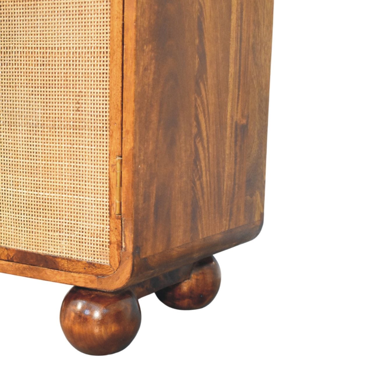 Rustic Lodge Larissa 2 Door Chestnut Sideboard - Solid Mango Wood Buffet Cabinet for Dining Room - product view 6 showing...