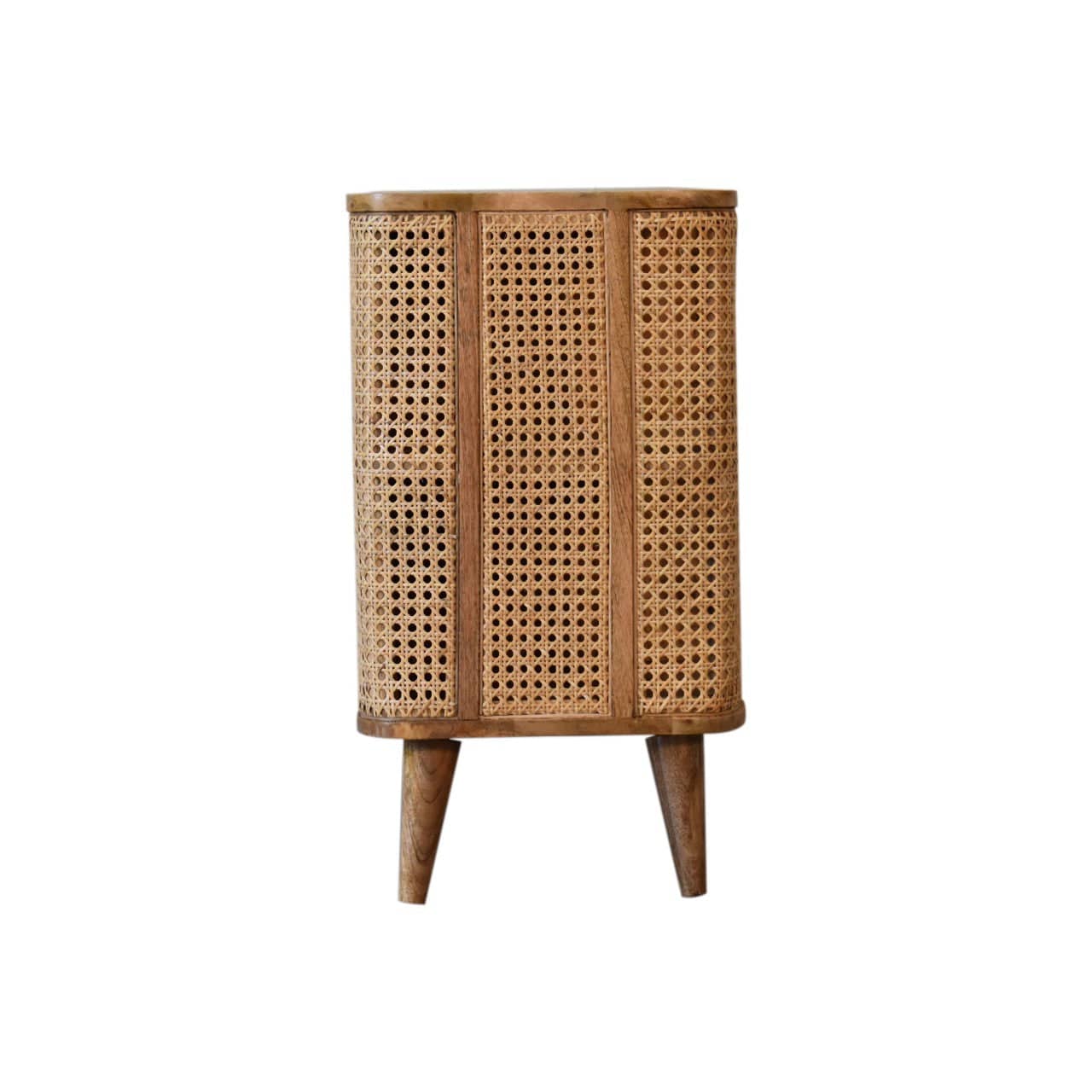 Rustic Lodge Larissa Open Double Sideboard - Solid Mango Wood Buffet Cabinet for Dining Room - product view 8 showing...