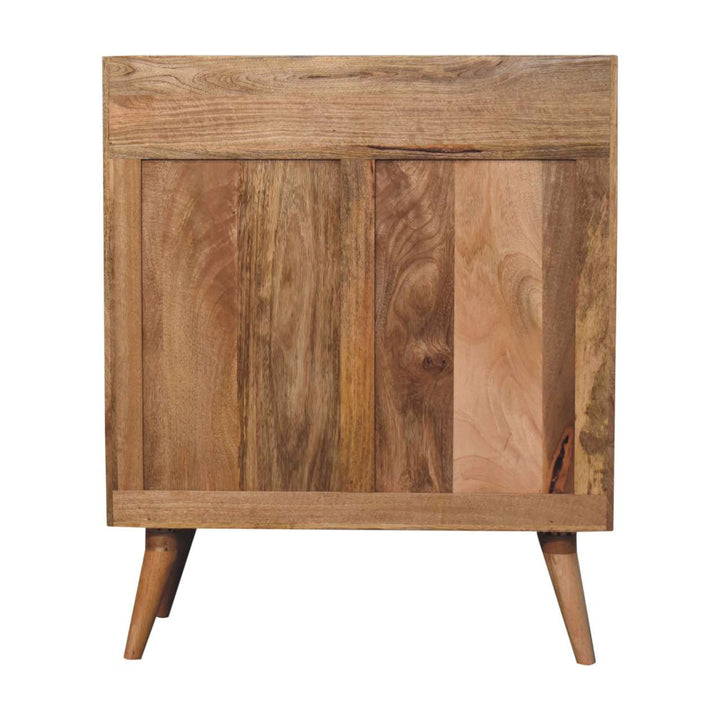 Rustic Lodge Larissa T-Bar Raised Sideboard - Solid Mango Wood Buffet Cabinet for Dining Room - product view 9 showing...