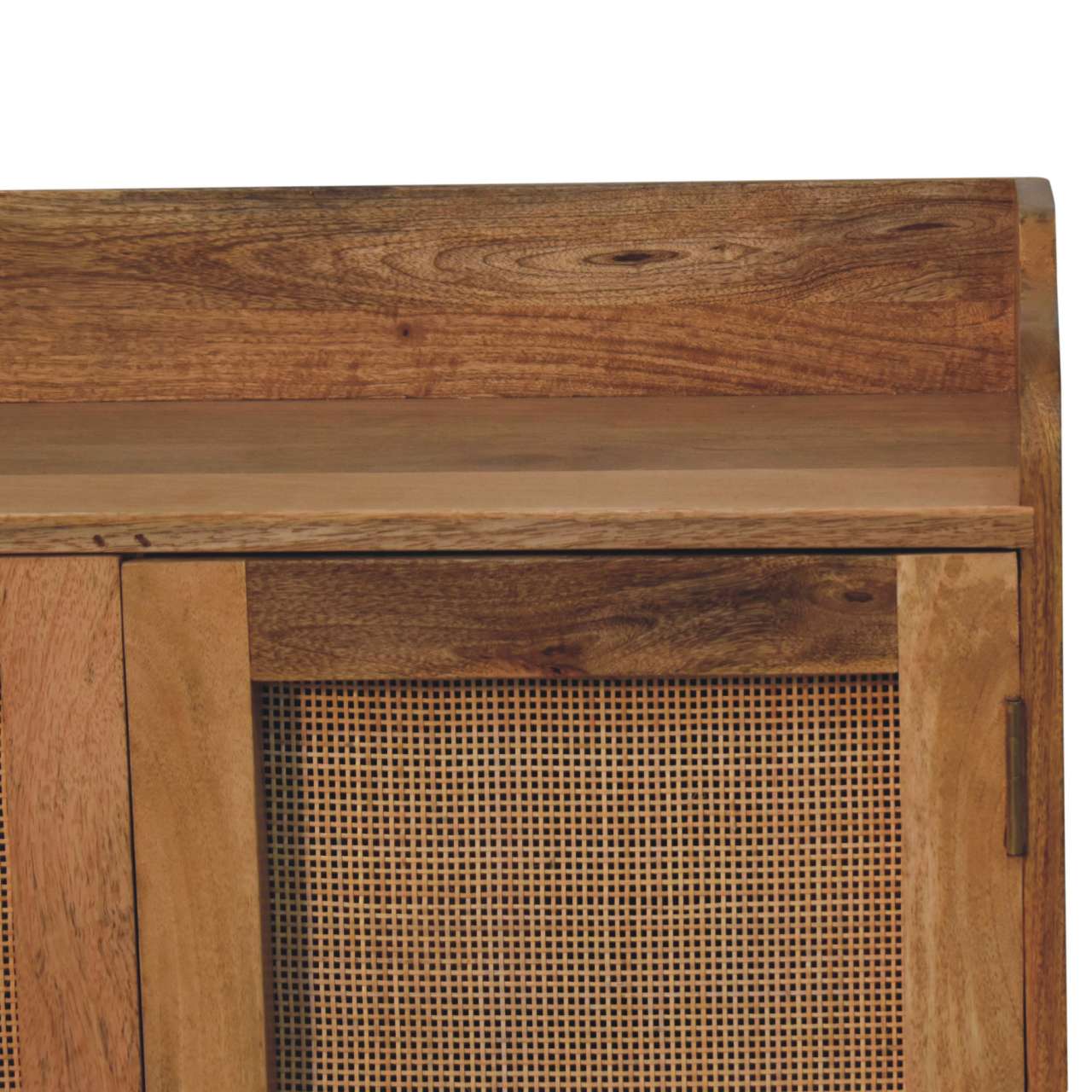 Rustic Lodge Larissa T-Bar Raised Sideboard - Solid Mango Wood Buffet Cabinet for Dining Room - product view 6 showing...