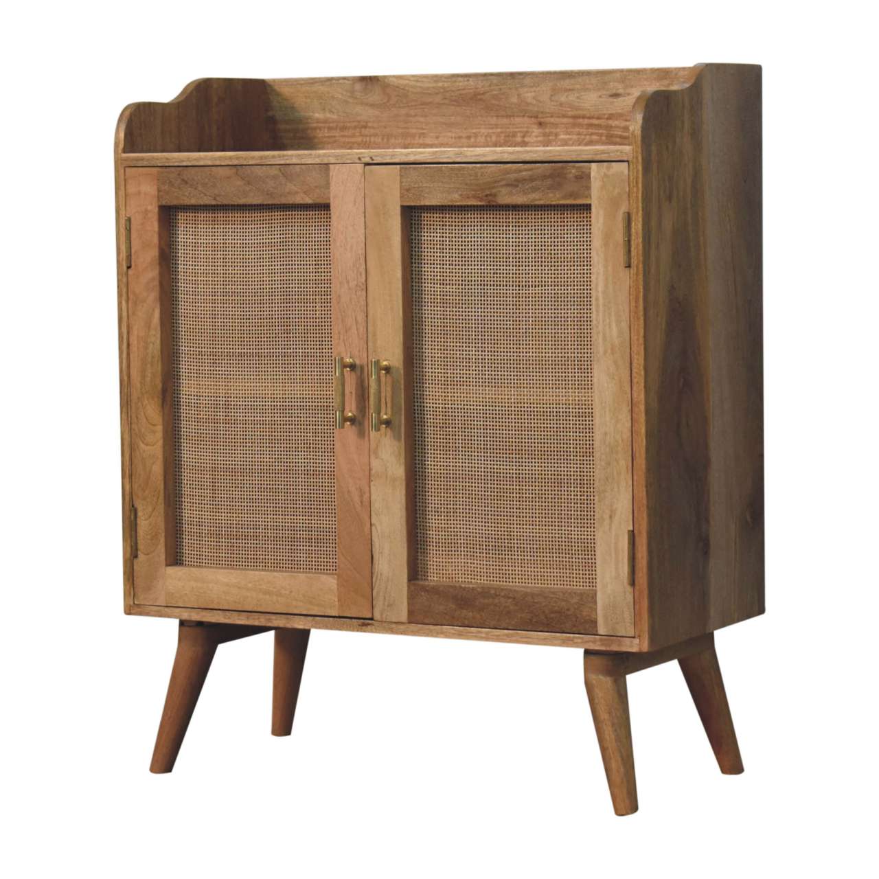 Rustic Lodge Larissa T-Bar Raised Sideboard - Solid Mango Wood Buffet Cabinet for Dining Room - product view 3 showing...