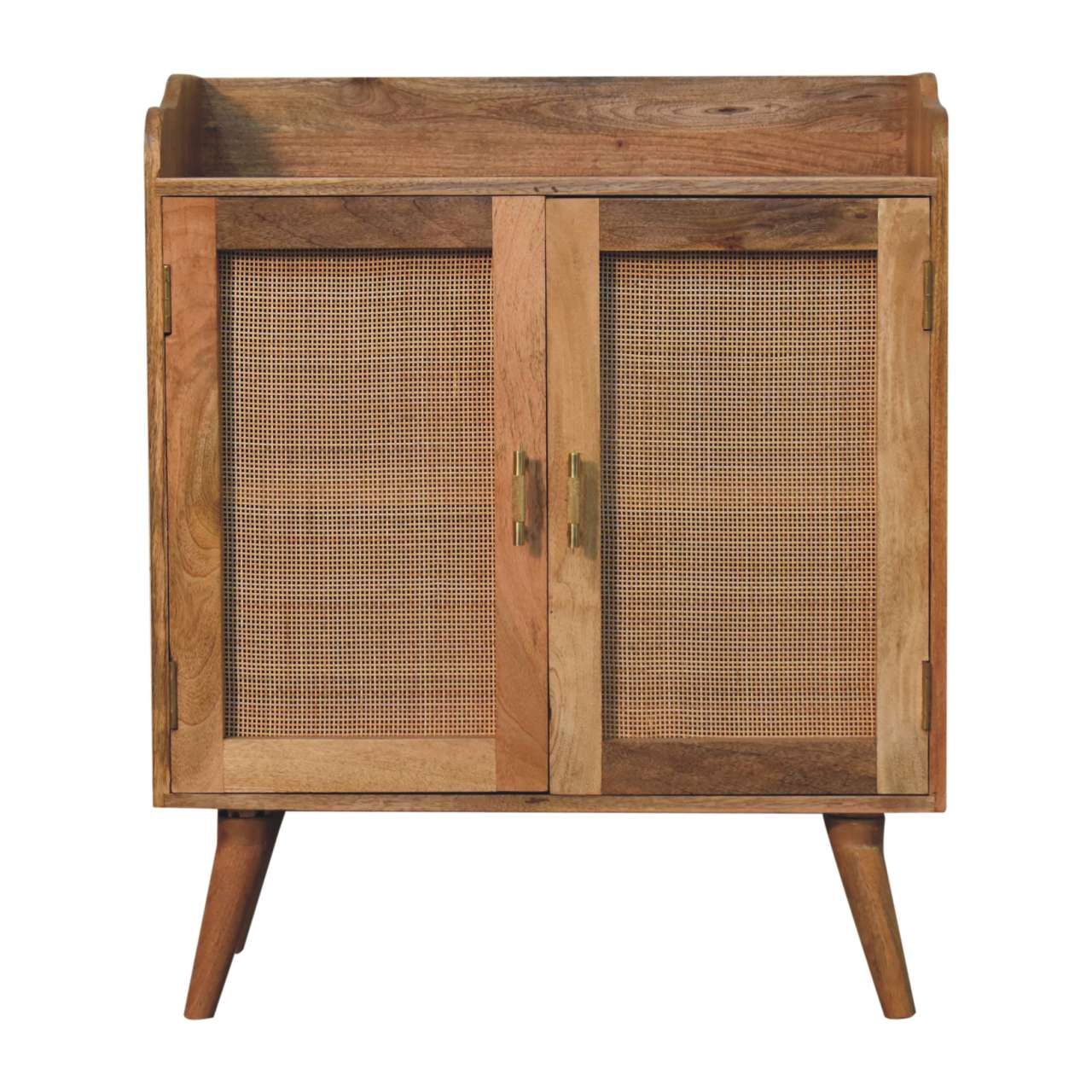 Rustic Lodge Larissa T-Bar Raised Sideboard - Solid Mango Wood Buffet Cabinet for Dining Room - product view 2 showing...