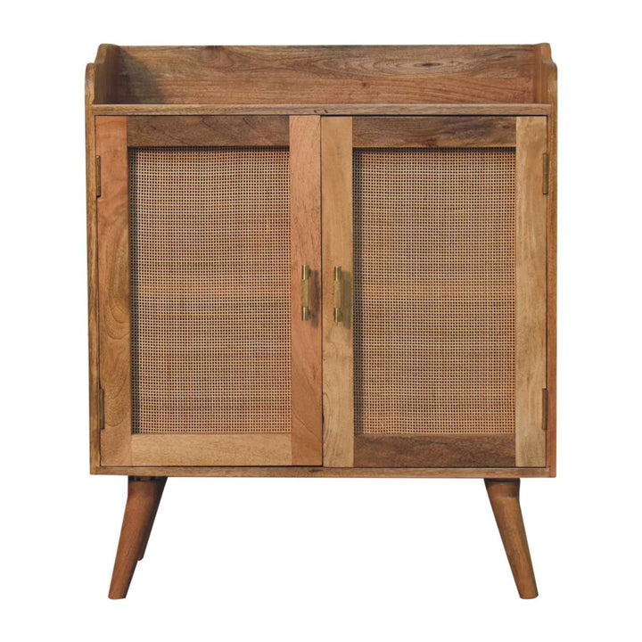 Rustic Lodge Larissa T-Bar Raised Sideboard - Solid Mango Wood Buffet Cabinet for Dining Room - product view 2 showing...