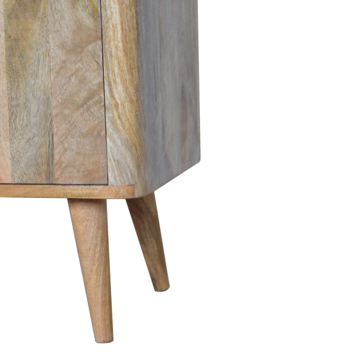 Rustic Lodge Lead Embossed Resin Sideboard - Solid Mango Wood Buffet Cabinet for Dining Room - product view 5 showing...