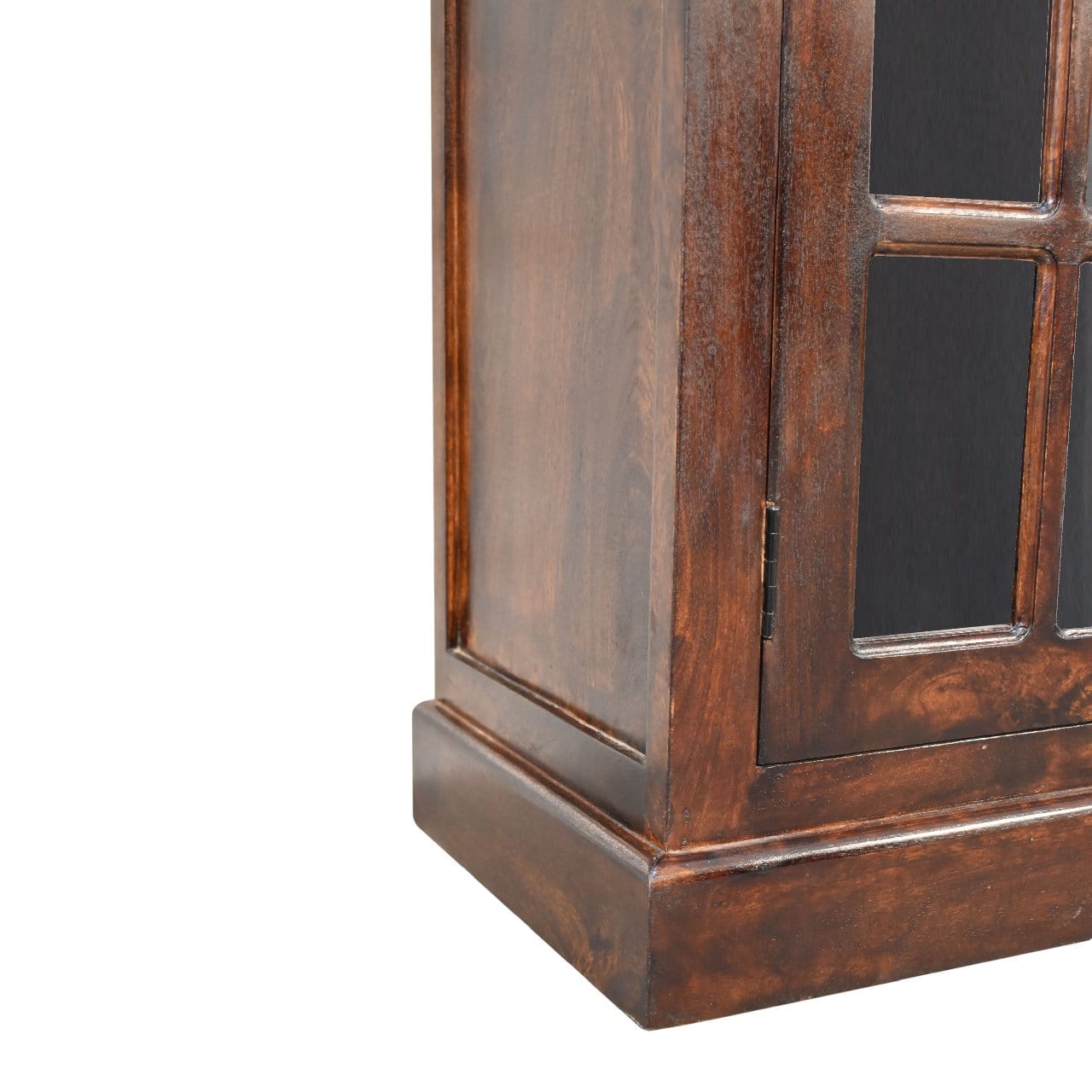 Rustic Lodge Light Walnut Sideboard - Solid Mango Wood Buffet Cabinet for Dining Room - product view 9 showing...