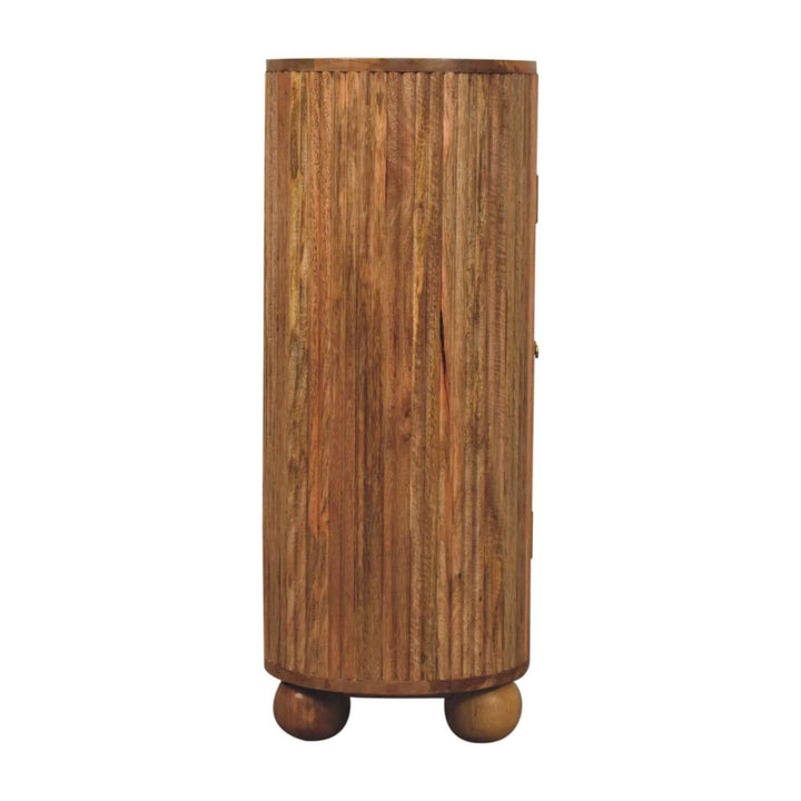 Rustic Lodge Soba Ball Sideboard - Solid Mango Wood Buffet Cabinet for Dining Room - product view 8 showing handcrafted...