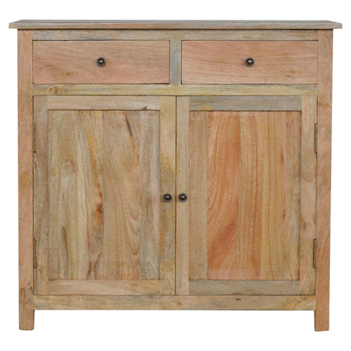 Farmhouse Country Style Sideboard - Solid Mango Wood Buffet Cabinet for Dining Room - product view 7 showing handcrafted...
