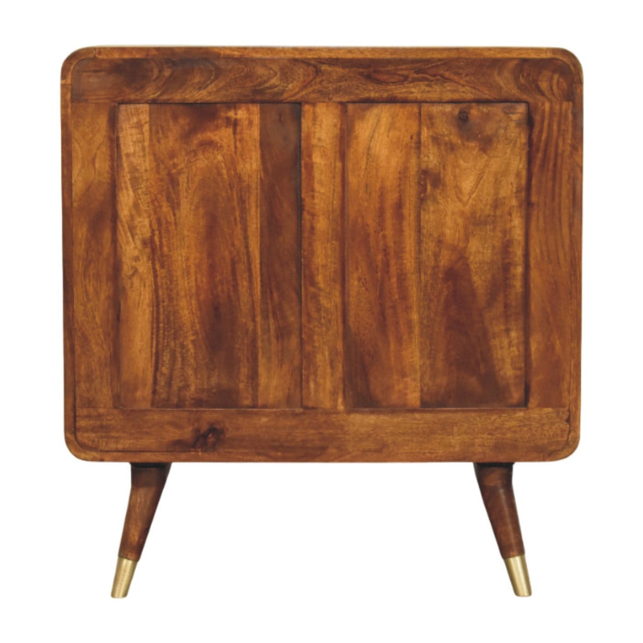 Rustic Lodge Avora Brass Embossed 2 Door Chestnut Sideboard - Solid Mango Wood Buffet Cabinet for Dining Room - product...