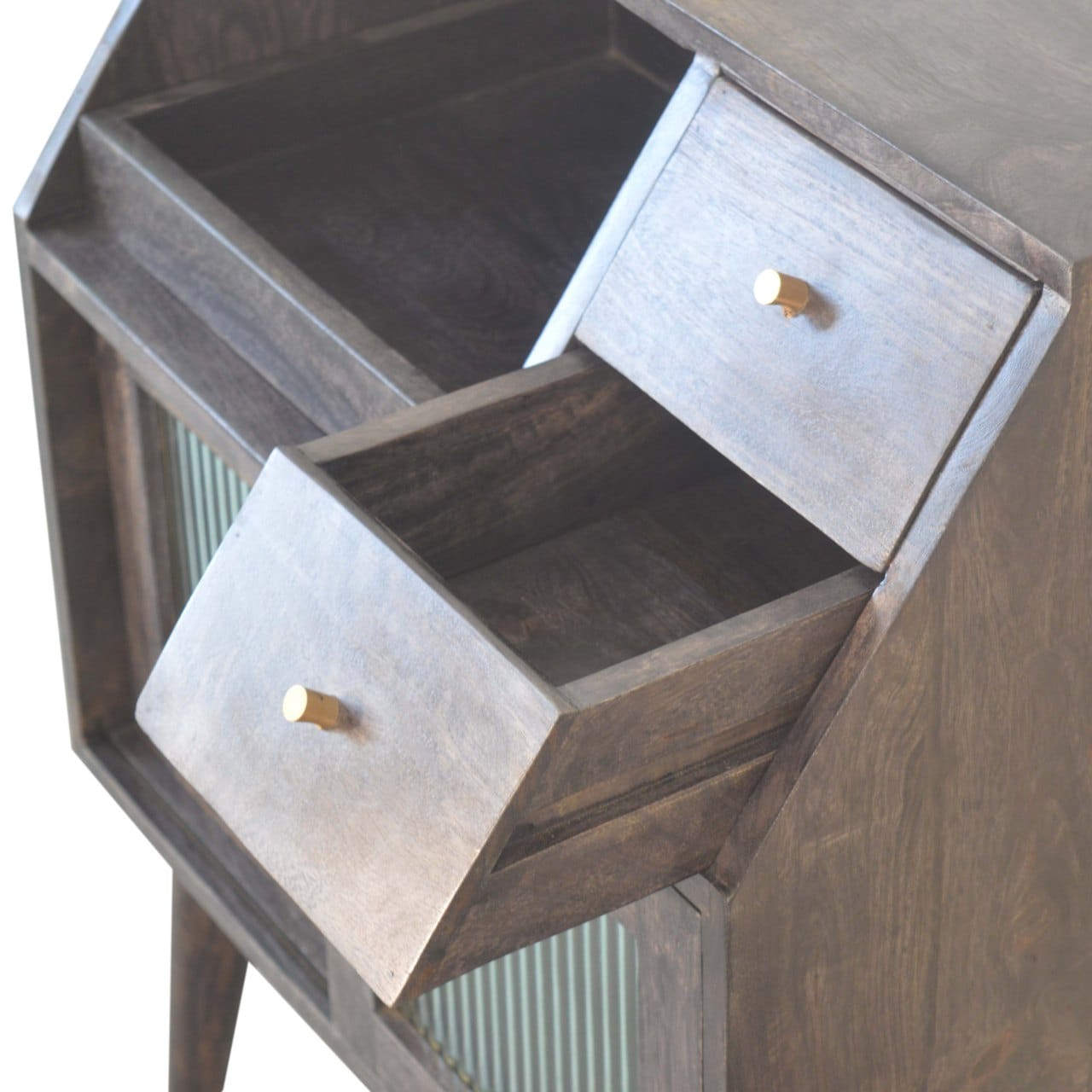 Rustic Lodge Havana Mini Sideboard - Solid Mango Wood Buffet Cabinet for Dining Room - product view 5 showing handcrafted...