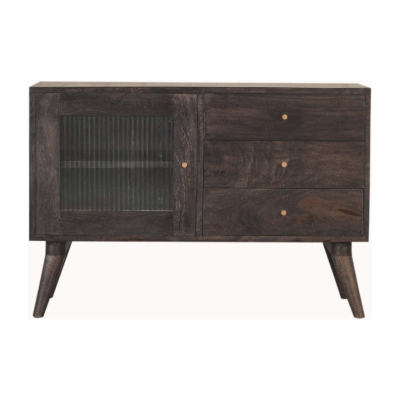 Rustic Lodge Havana Sideboard - Solid Mango Wood Buffet Cabinet for Dining Room - main view showing handcrafted solid...