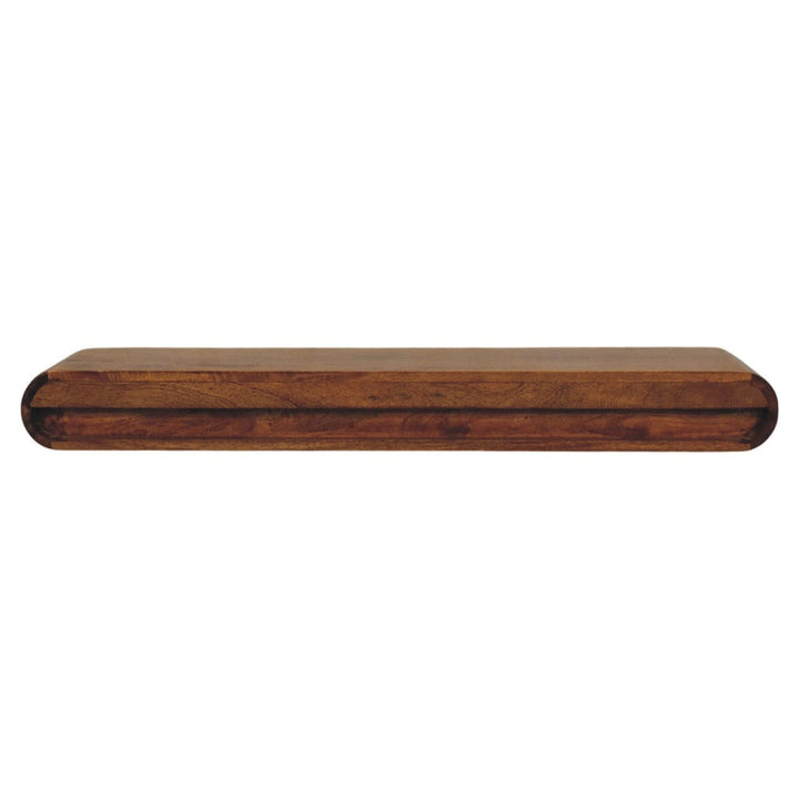 Solis Floating Solid Mango Wood Console Table - Entryway & Hallway Table - product view 9 showing handcrafted solid mango...