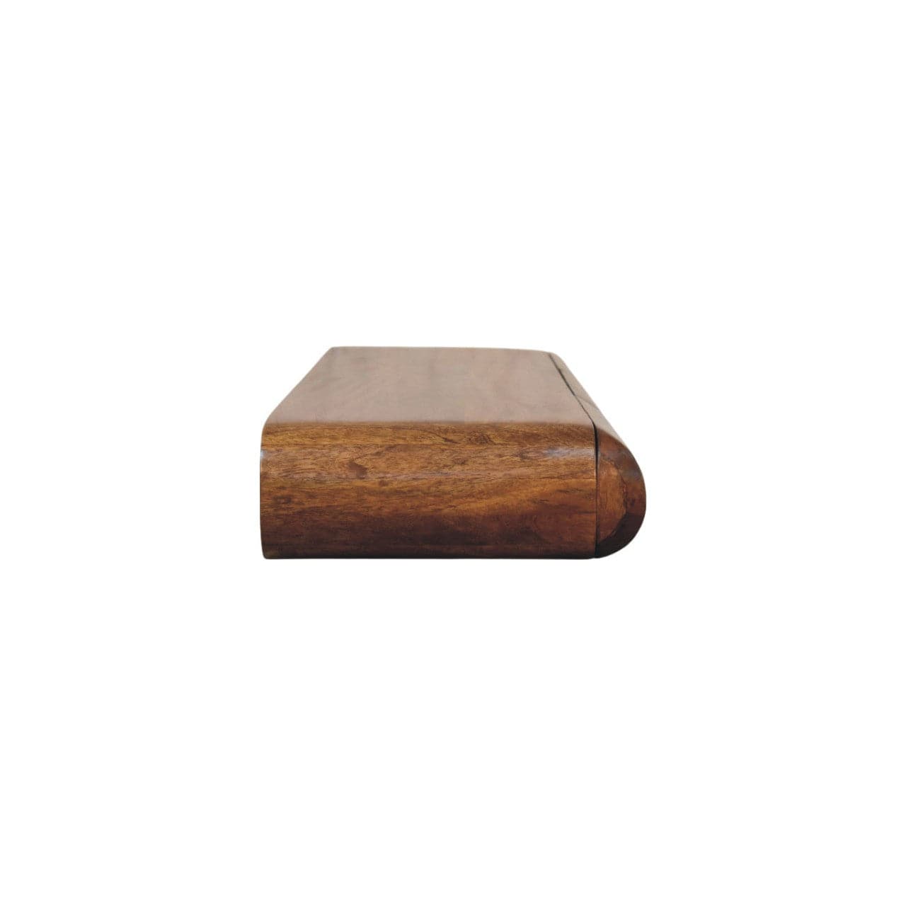 Solis Floating Solid Mango Wood Console Table - Entryway & Hallway Table - product view 8 showing handcrafted solid mango...