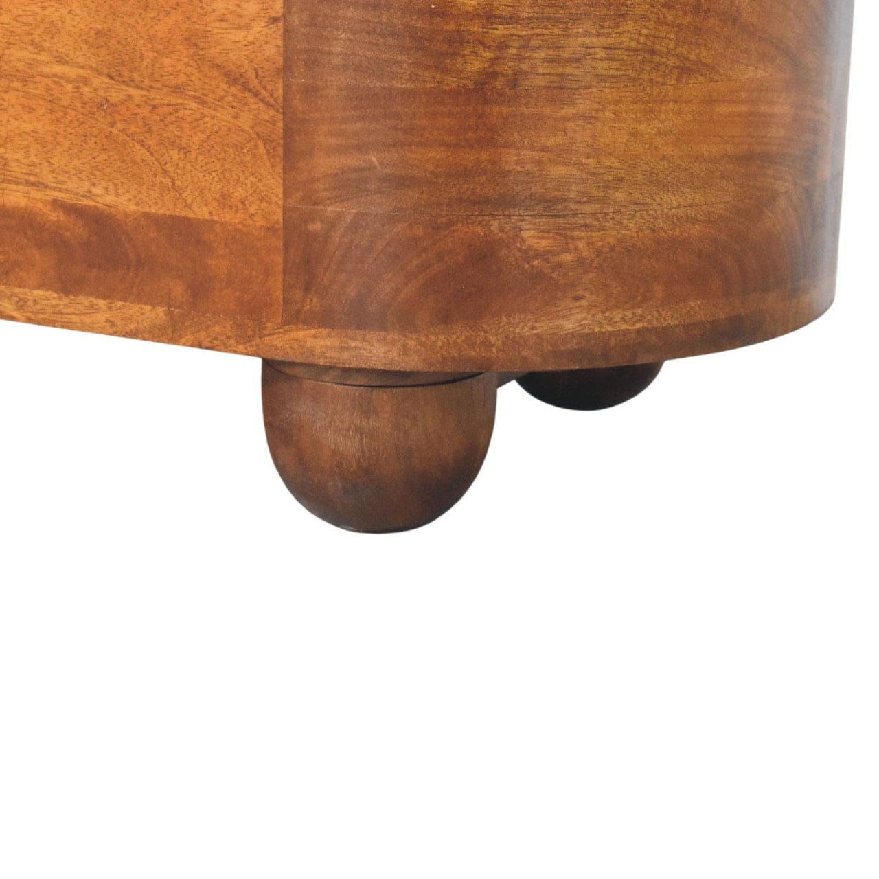 Loren Chestnut Storage Box Bench - Solid Mango Wood Storage Chest with Seating - product view 9 showing handcrafted solid...