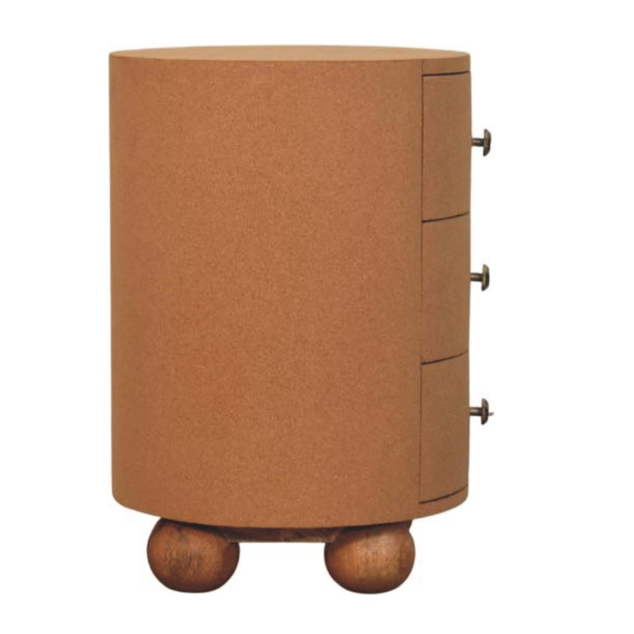 Maison Liège Cork Storage Unit with Solid Mango Wood - product view 7 showing handcrafted solid mango wood furniture