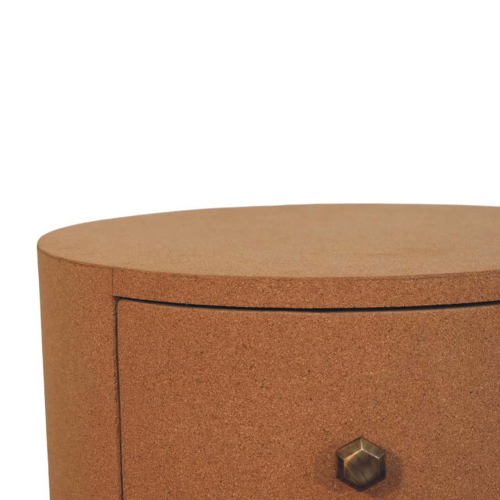 Maison Liège Cork Storage Unit with Solid Mango Wood - product view 3 showing handcrafted solid mango wood furniture