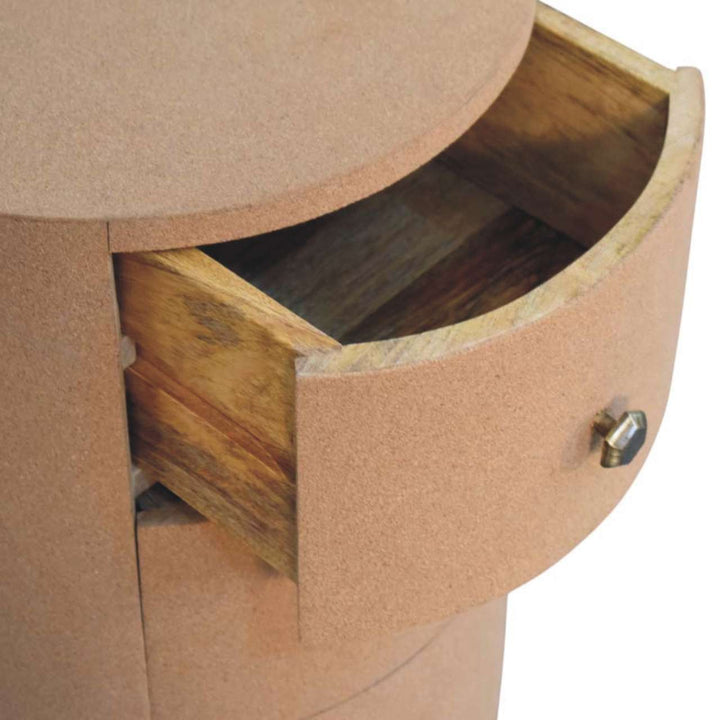 Maison Liège Cork Storage Unit with Solid Mango Wood - product view 5 showing handcrafted solid mango wood furniture