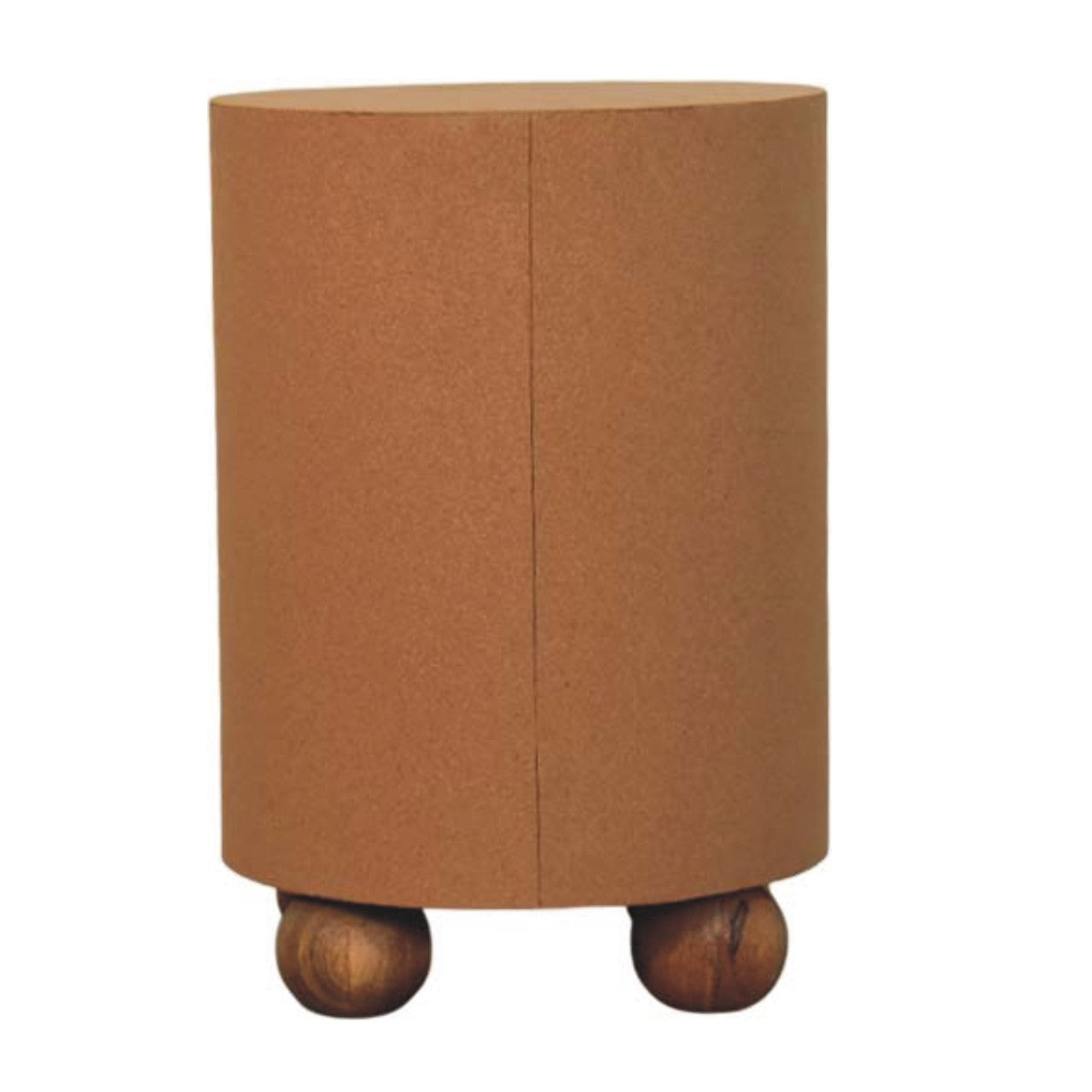 Maison Liège Cork Storage Unit with Solid Mango Wood - product view 8 showing handcrafted solid mango wood furniture