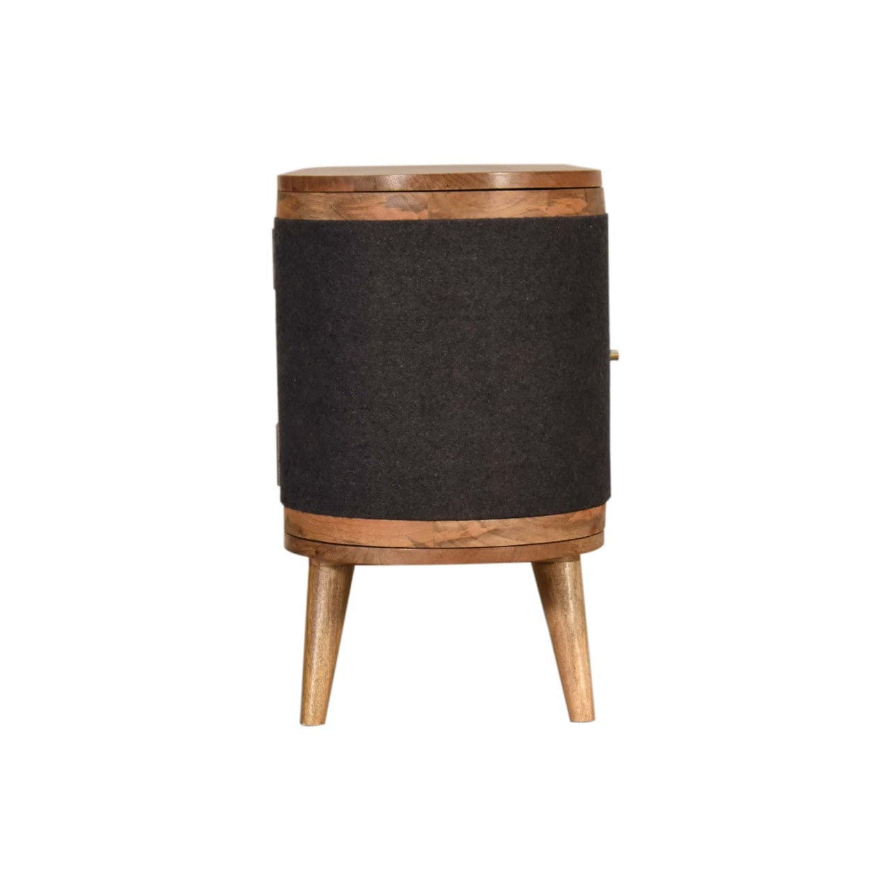 Mid-Century Modern Sofia Black TV Stand - Solid Mango Wood Entertainment Center for Living Room - product view 8 showing...