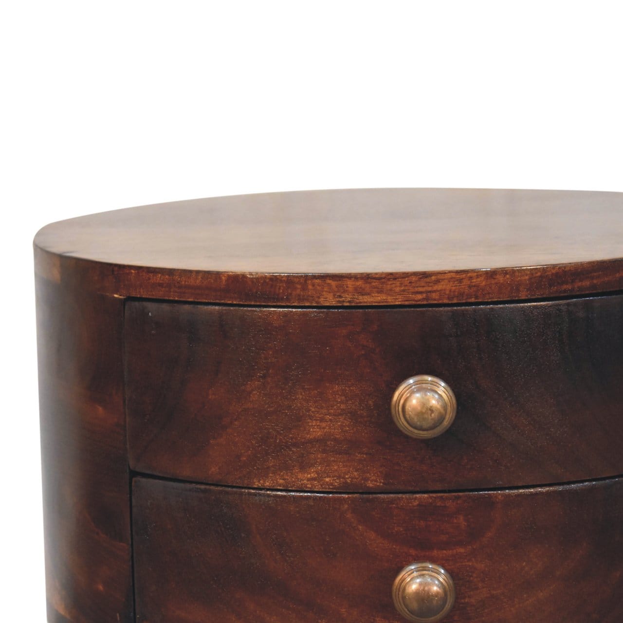 Mid-Century Modern Odyssey California Walnut Nightstand - Solid Mango Wood Bedside Table for Bedroom - product view 4...