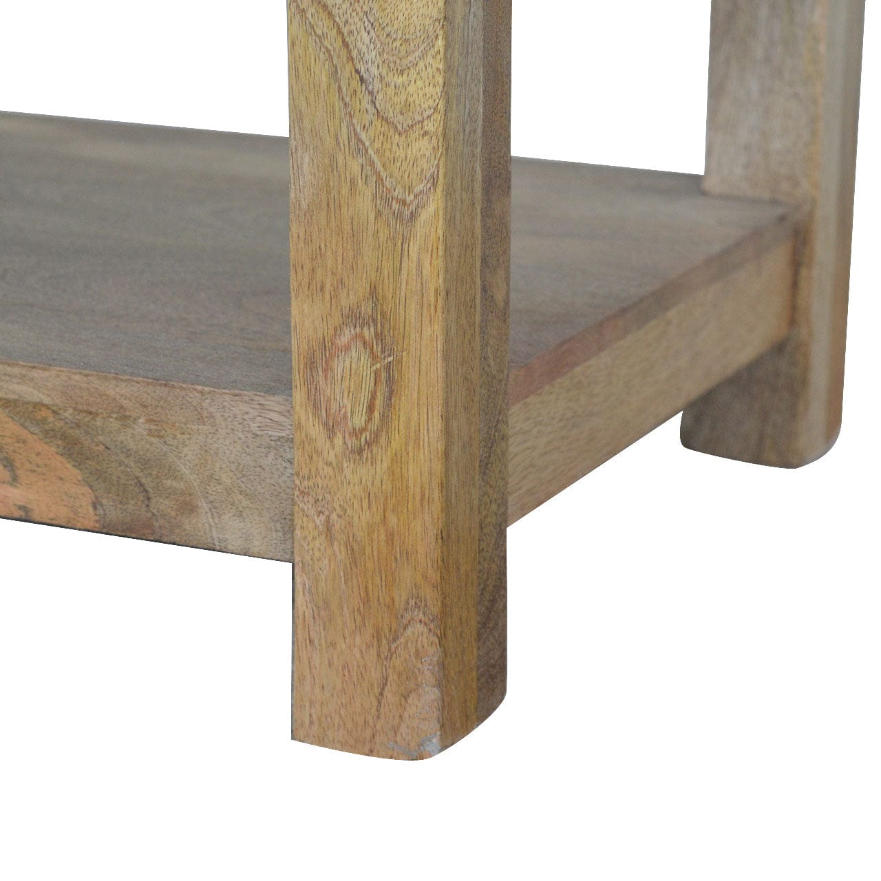 Farmhouse Trilogy Coffee Table - Solid Mango Wood Center Table for Living Room - product view 7 showing handcrafted solid...