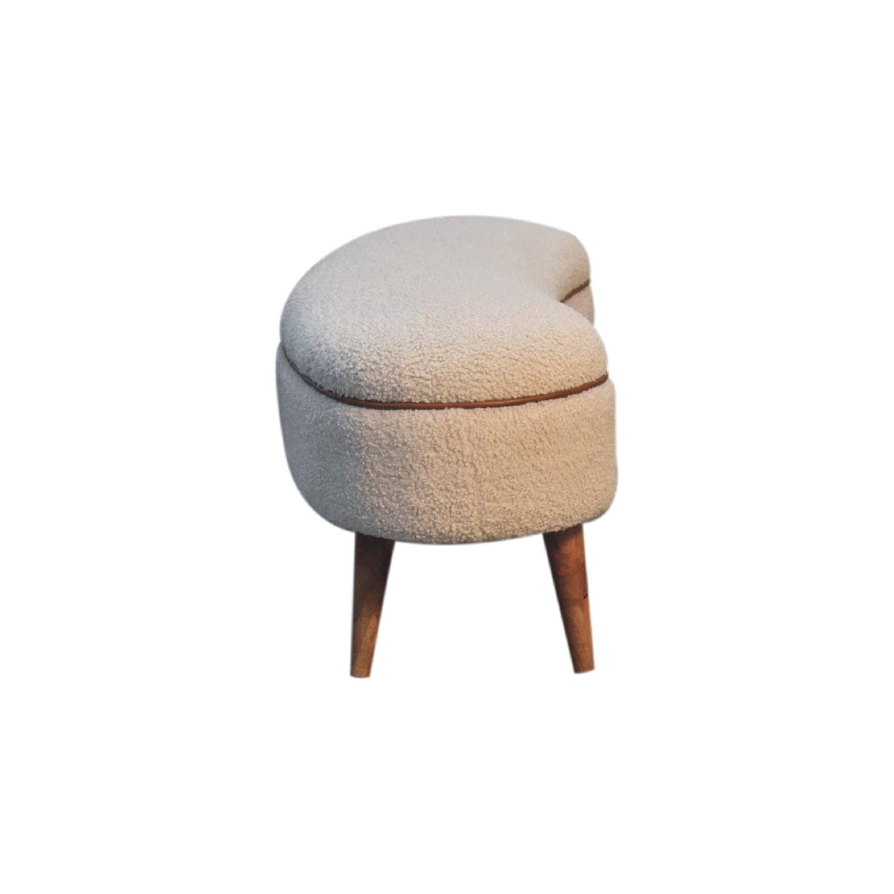 Mid-Century Modern Serenity Bench - Solid Mango Wood Seating Furniture for Entryway - product view 8 showing handcrafted...