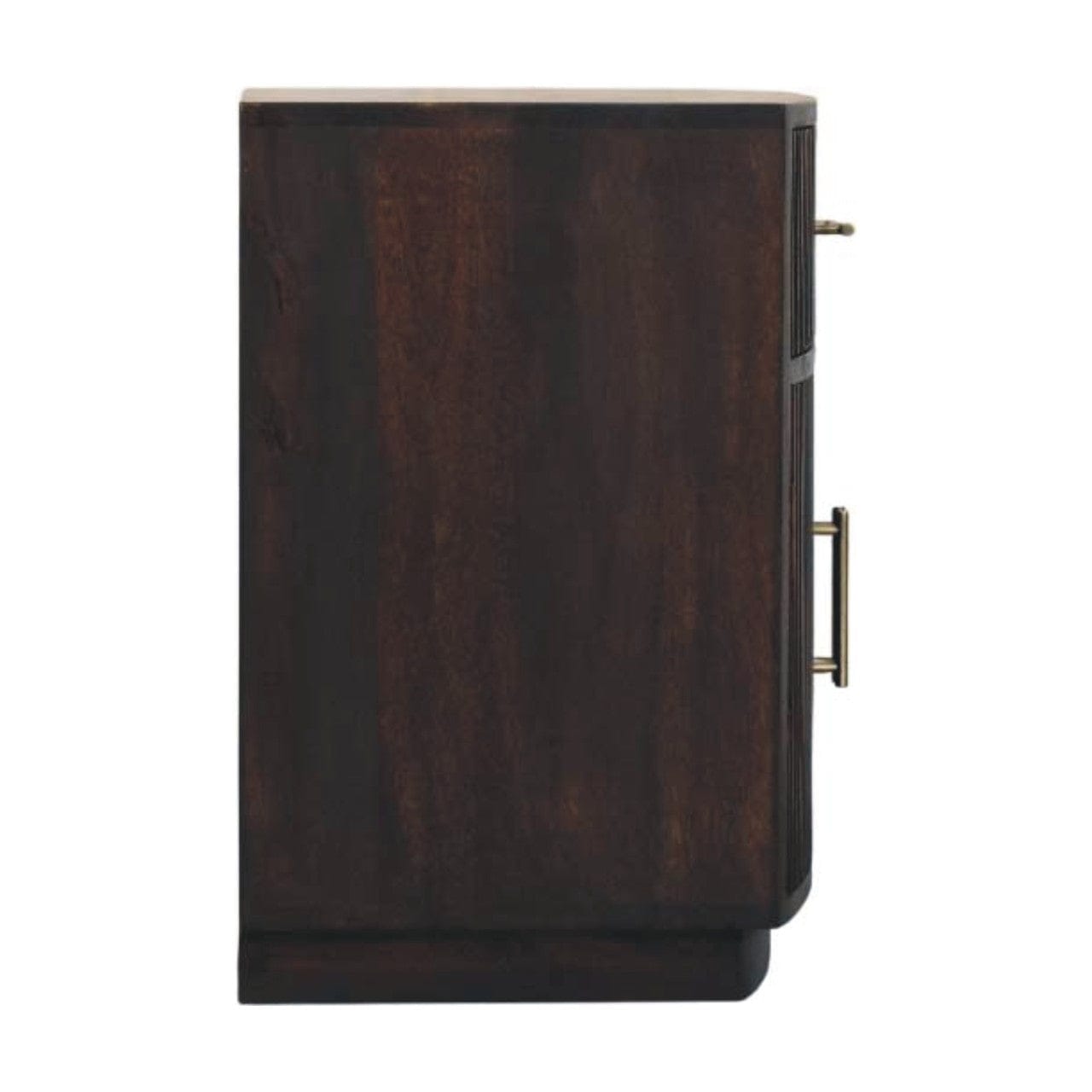 Milan Nightstand - Solid Mango Wood Bedside Table for Bedroom - product view 9 showing handcrafted solid mango wood...