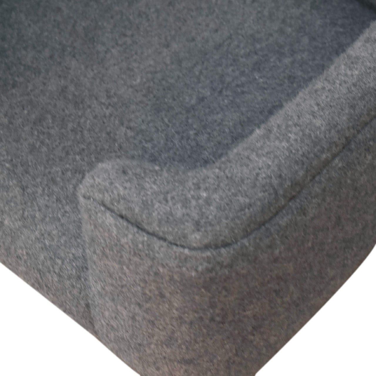 Mid-Century Modern Mini Battleship Tweed Pet Sofa - Solid Mango Wood Dog Bed for Home - product view 5 showing...