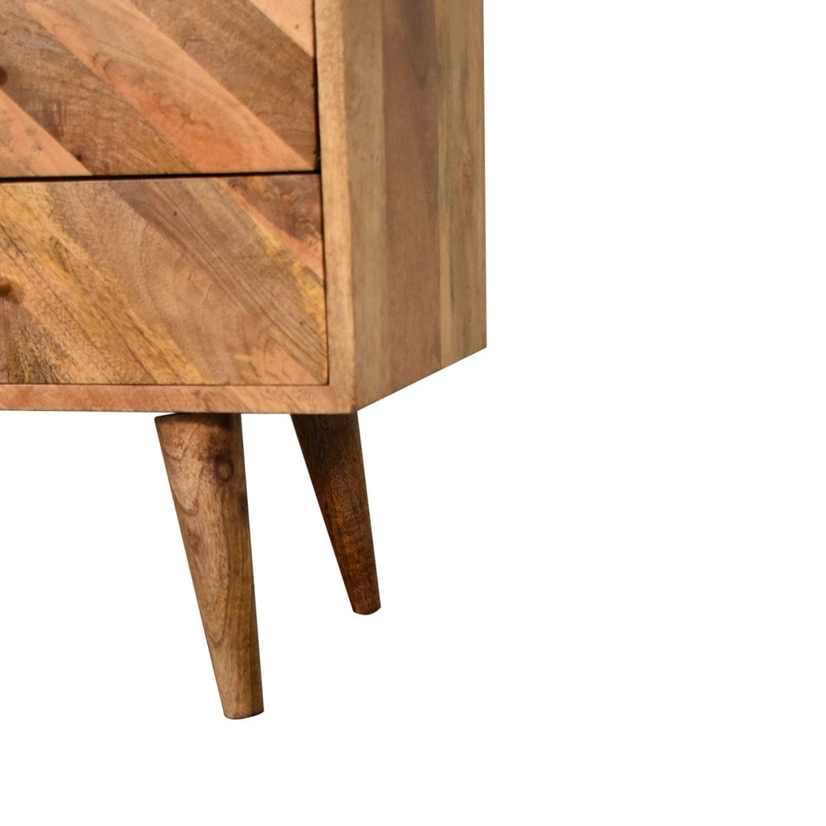 Mid-Century Modern Muna Sideboard - Solid Mango Wood Buffet Cabinet for Dining Room - product view 7 showing handcrafted...