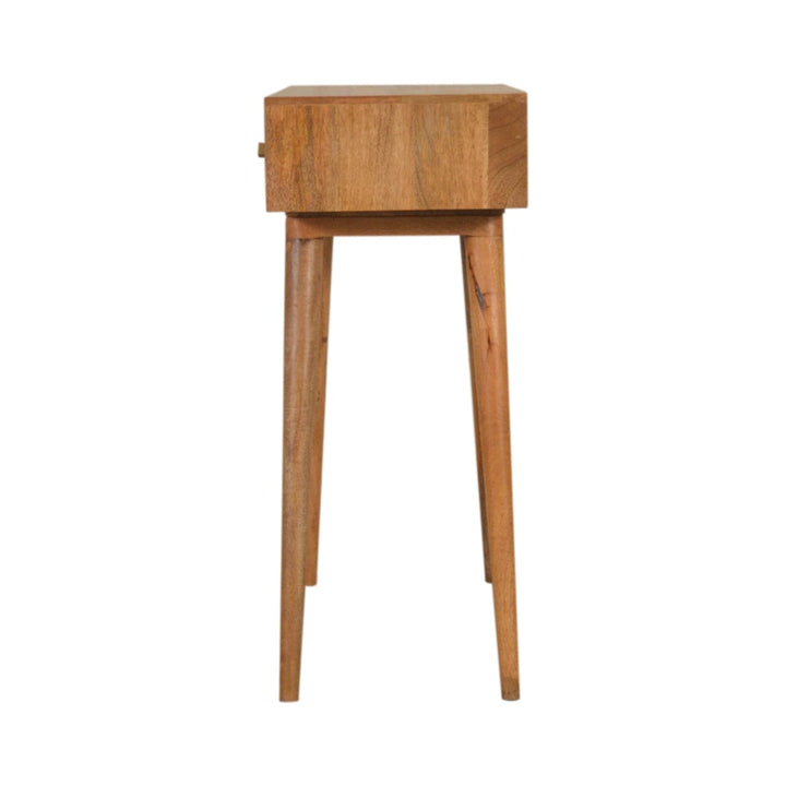 Mid-Century Modern Nepal Writing Desk - Solid Mango Wood Writing Table for Home Office - product view 8 showing...