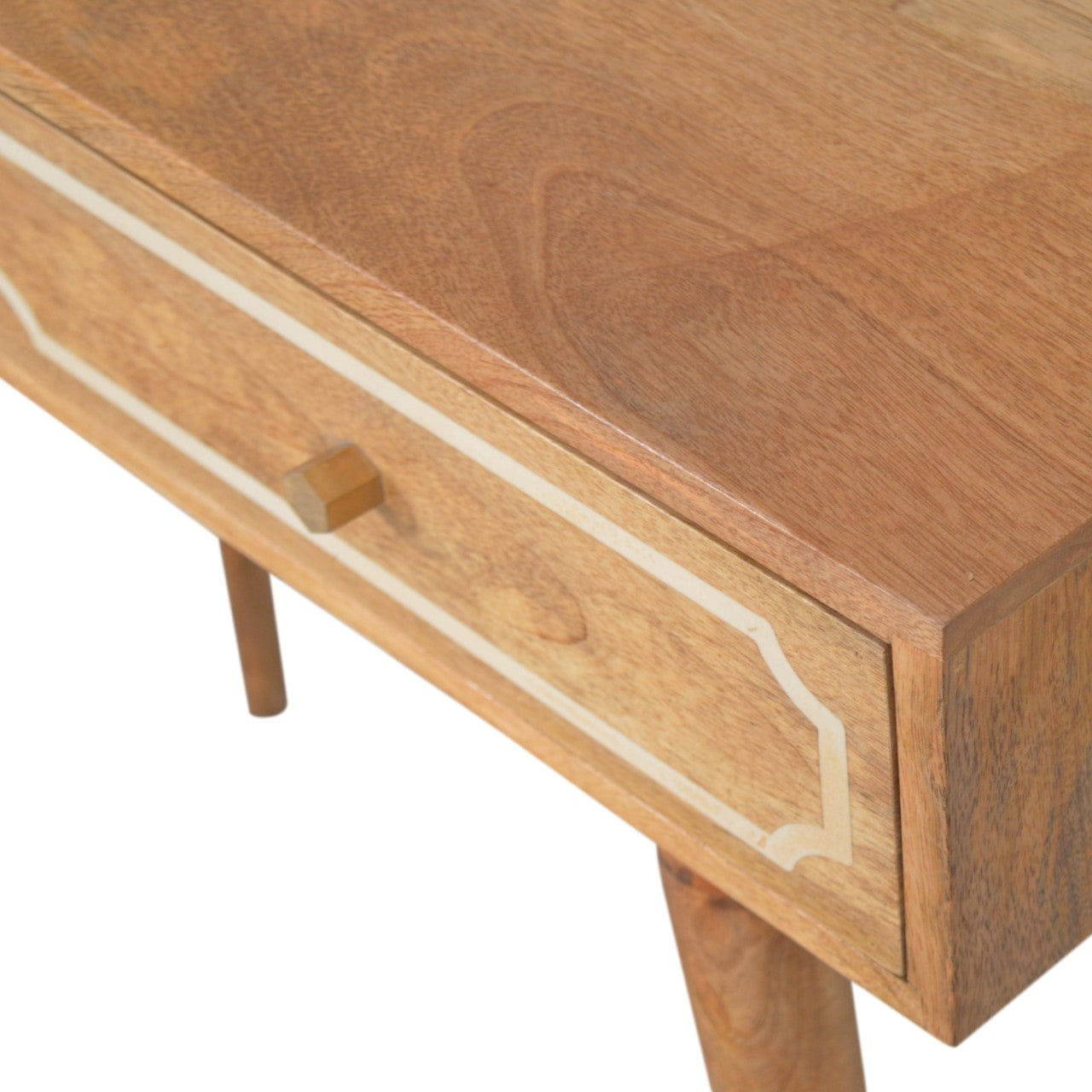 Mid-Century Modern Nepal Writing Desk - Solid Mango Wood Writing Table for Home Office - product view 5 showing...