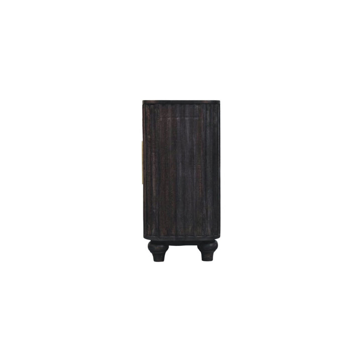 Mid-Century Modern Savoy Sideboard - Solid Mango Wood Buffet Cabinet for Dining Room - product view 9 showing handcrafted...