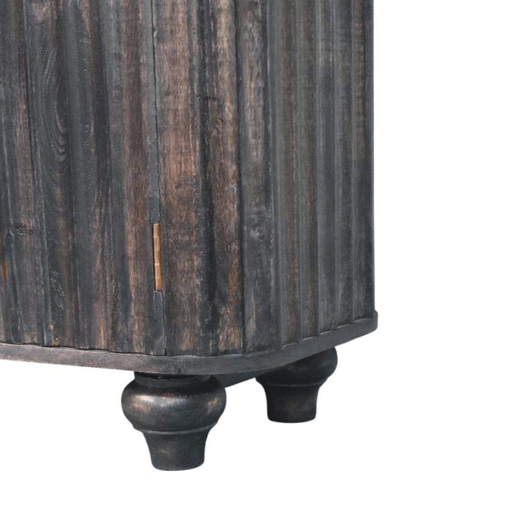 Mid-Century Modern Savoy Sideboard - Solid Mango Wood Buffet Cabinet for Dining Room - product view 7 showing handcrafted...