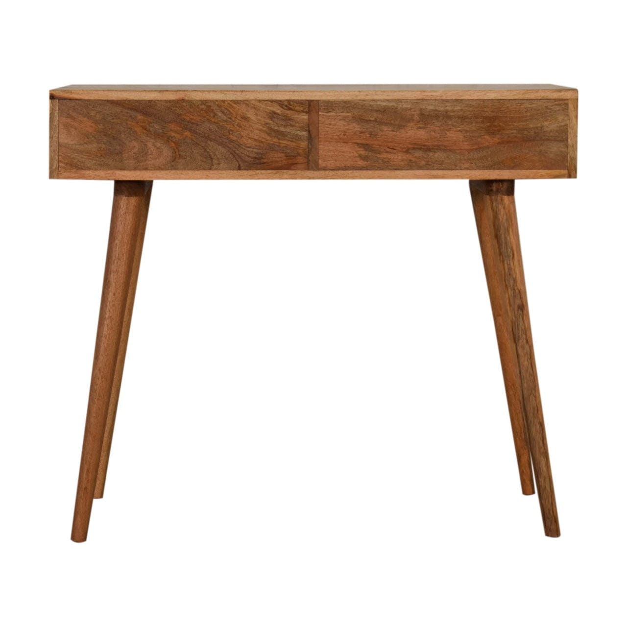 Mid-Century Modern Sendai Console Table - Solid Mango Wood Hallway Console for Entryway - product view 8 showing...
