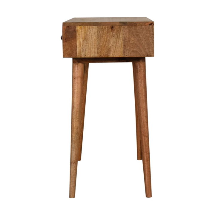 Mid-Century Modern Sendai Console Table - Solid Mango Wood Hallway Console for Entryway - product view 7 showing...