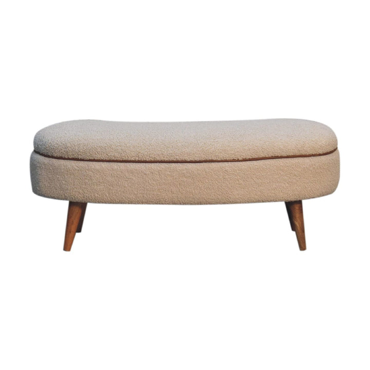 Mid-Century Modern Serenity Bench - Solid Mango Wood Seating Furniture for Entryway - product view 9 showing handcrafted...