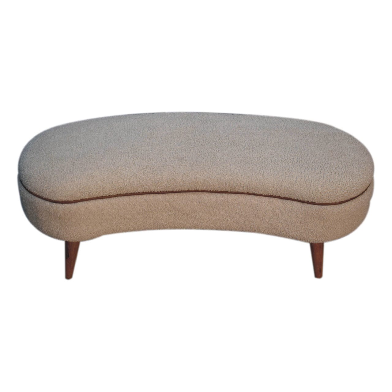 Mid-Century Modern Serenity Bench - Solid Mango Wood Seating Furniture for Entryway - product view 5 showing handcrafted...