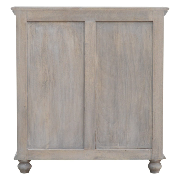 Mid-Century Modern Sideboard - Solid Mango Wood Buffet Cabinet for Dining Room - product view 7 showing handcrafted solid...