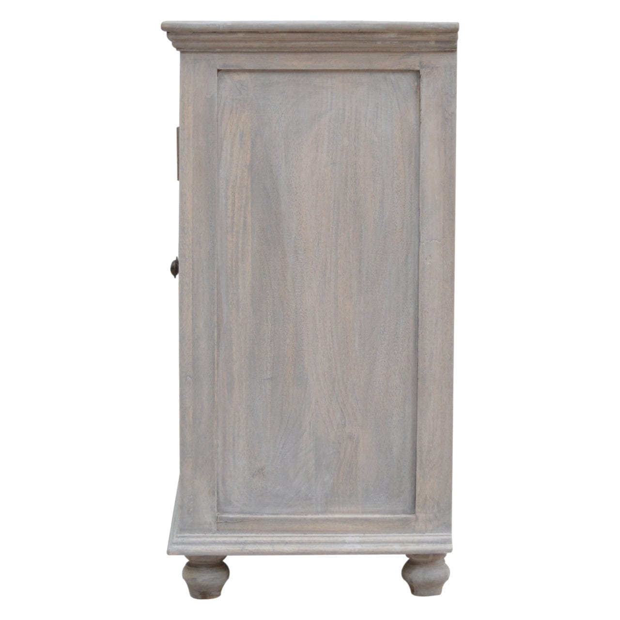 Mid-Century Modern Sideboard - Solid Mango Wood Buffet Cabinet for Dining Room - product view 6 showing handcrafted solid...