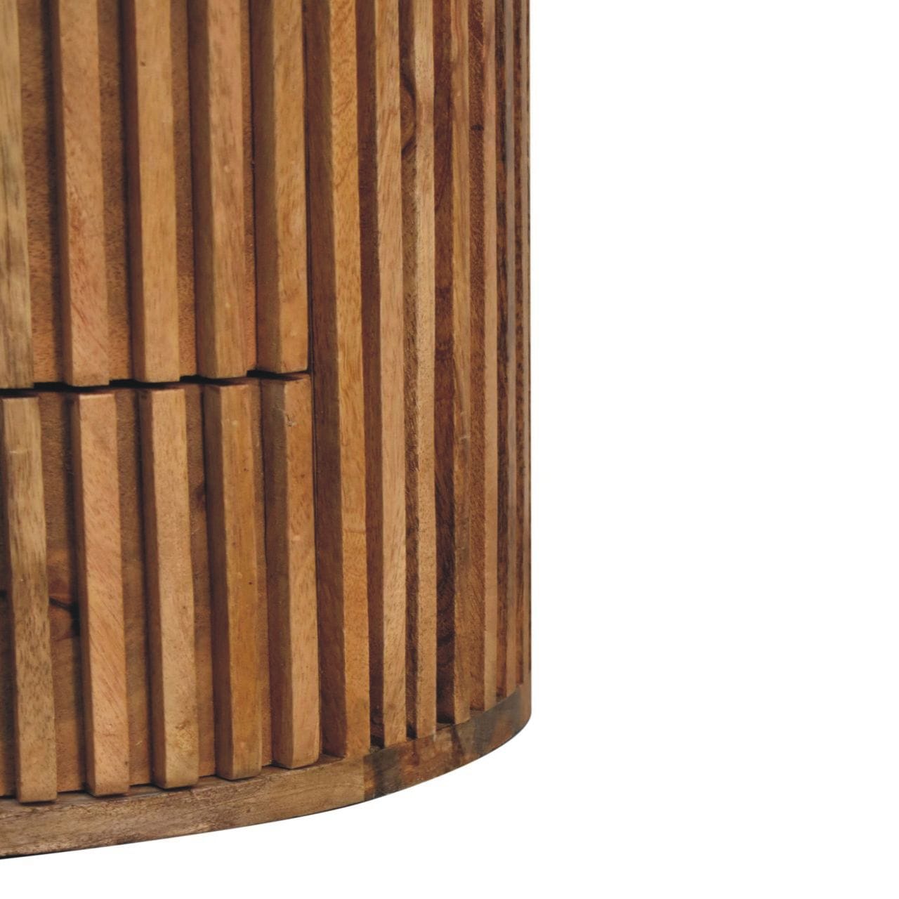 Rustic Soba Nightstand - Solid Mango Wood Bedside Table for Bedroom - product view 8 showing handcrafted solid mango wood...