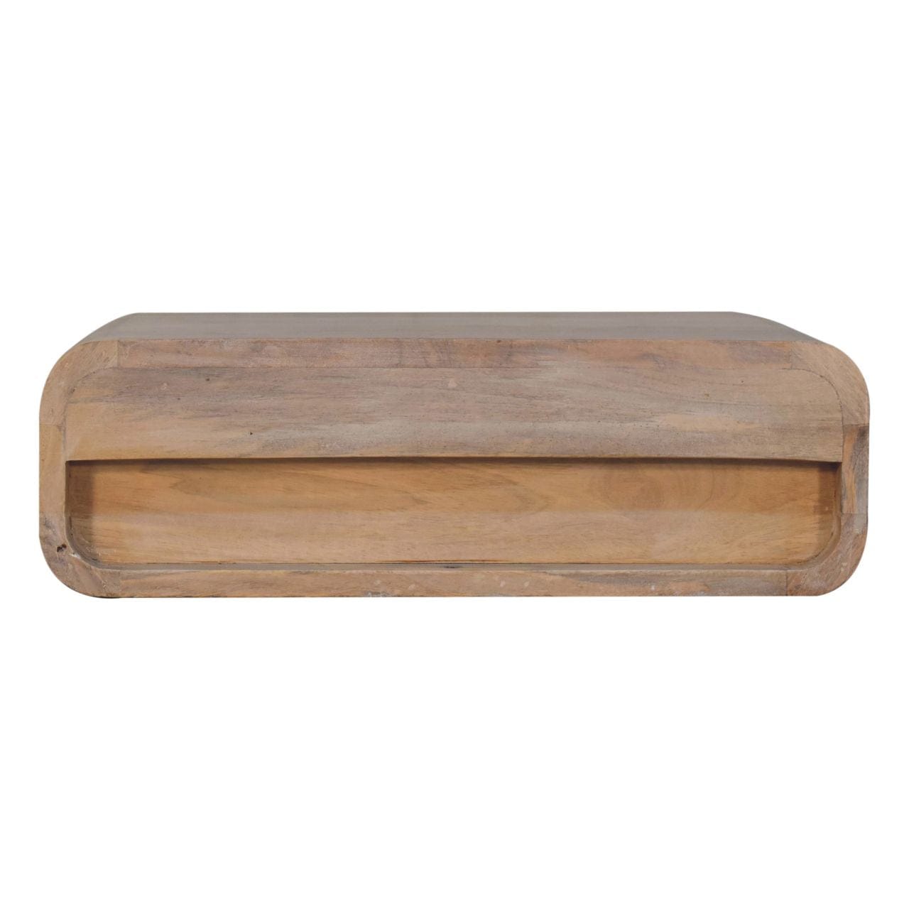Mid-Century Modern Sonoma T-bar Floating Nightstand - Solid Mango Wood Bedside Table for Bedroom - product view 9 showing...