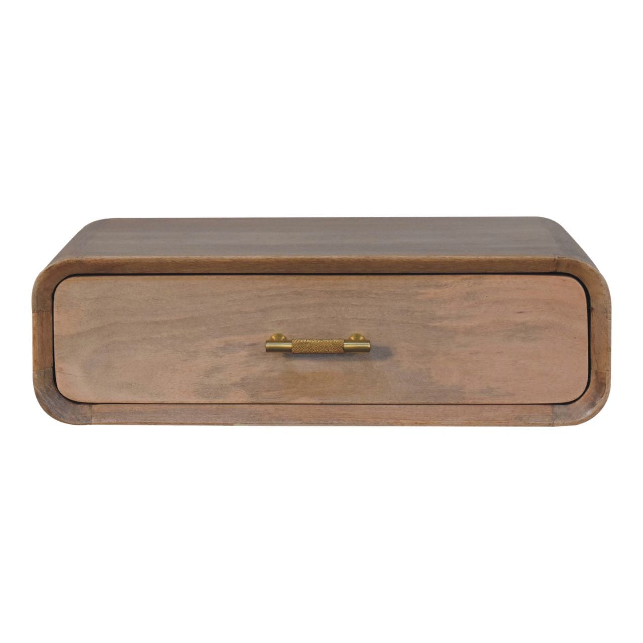 Mid-Century Modern Sonoma T-bar Floating Nightstand - Solid Mango Wood Bedside Table for Bedroom - product view 2 showing...