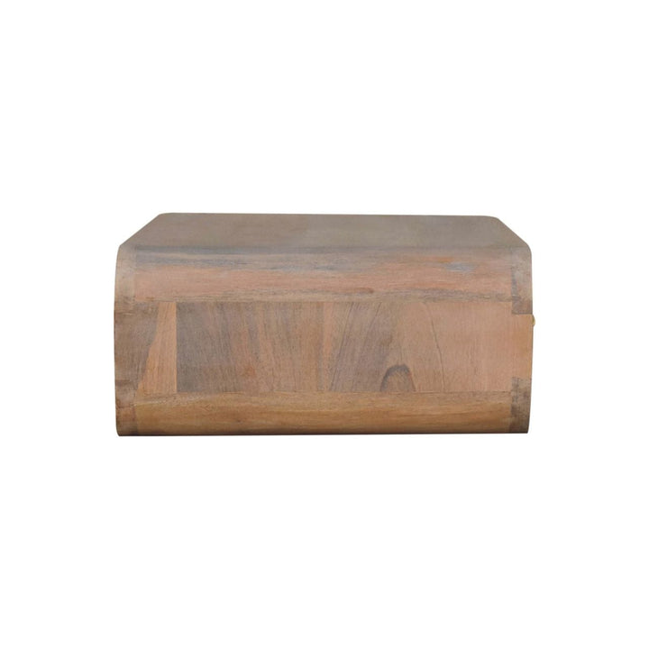Mid-Century Modern Sonoma T-bar Floating Nightstand - Solid Mango Wood Bedside Table for Bedroom - product view 8 showing...