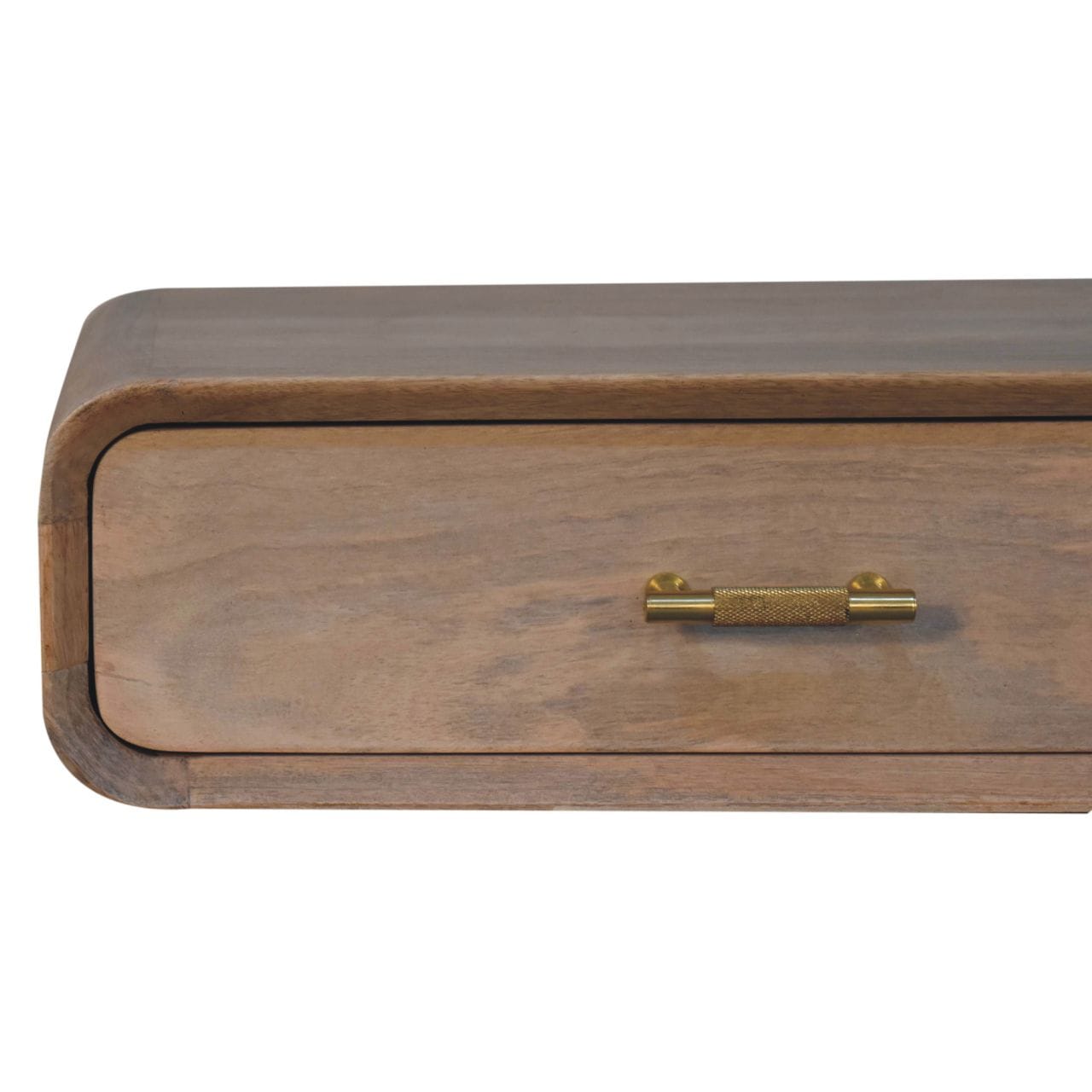 Mid-Century Modern Sonoma T-bar Floating Nightstand - Solid Mango Wood Bedside Table for Bedroom - product view 5 showing...