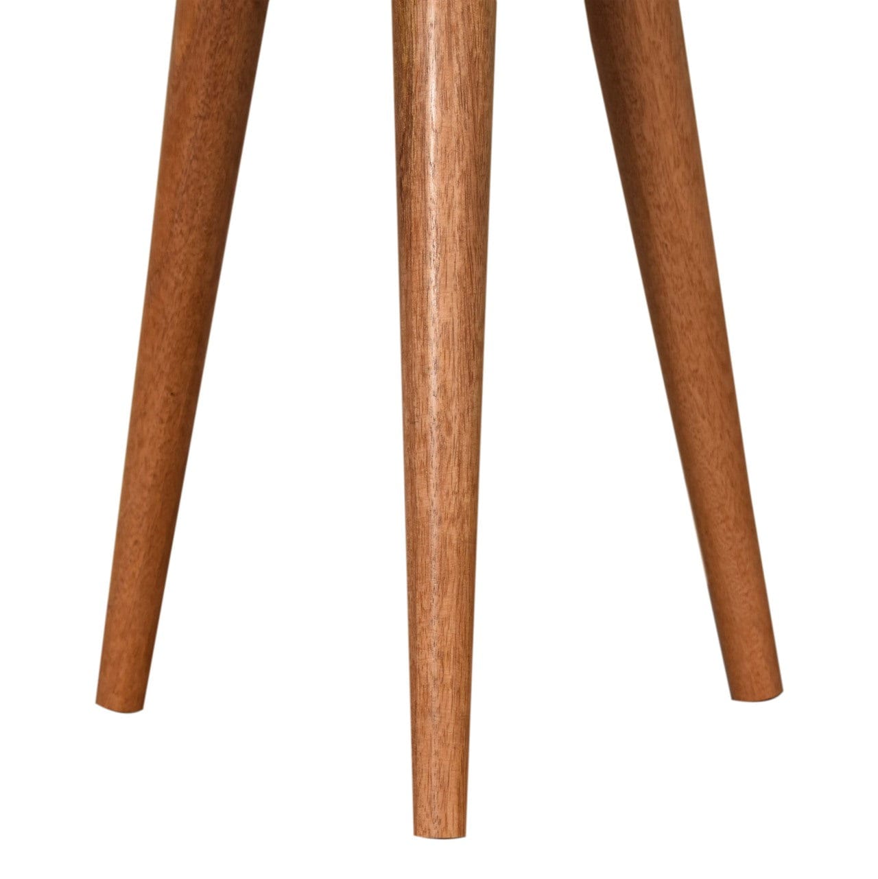 Mid-Century Modern Spiral End Table - Solid Mango Wood Side Table for Living Room - product view 6 showing handcrafted...