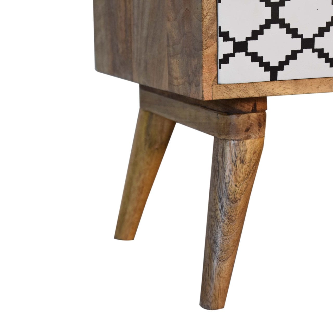 Mid-Century Modern Stella TV Stand - Solid Mango Wood Entertainment Center for Living Room - product view 6 showing...