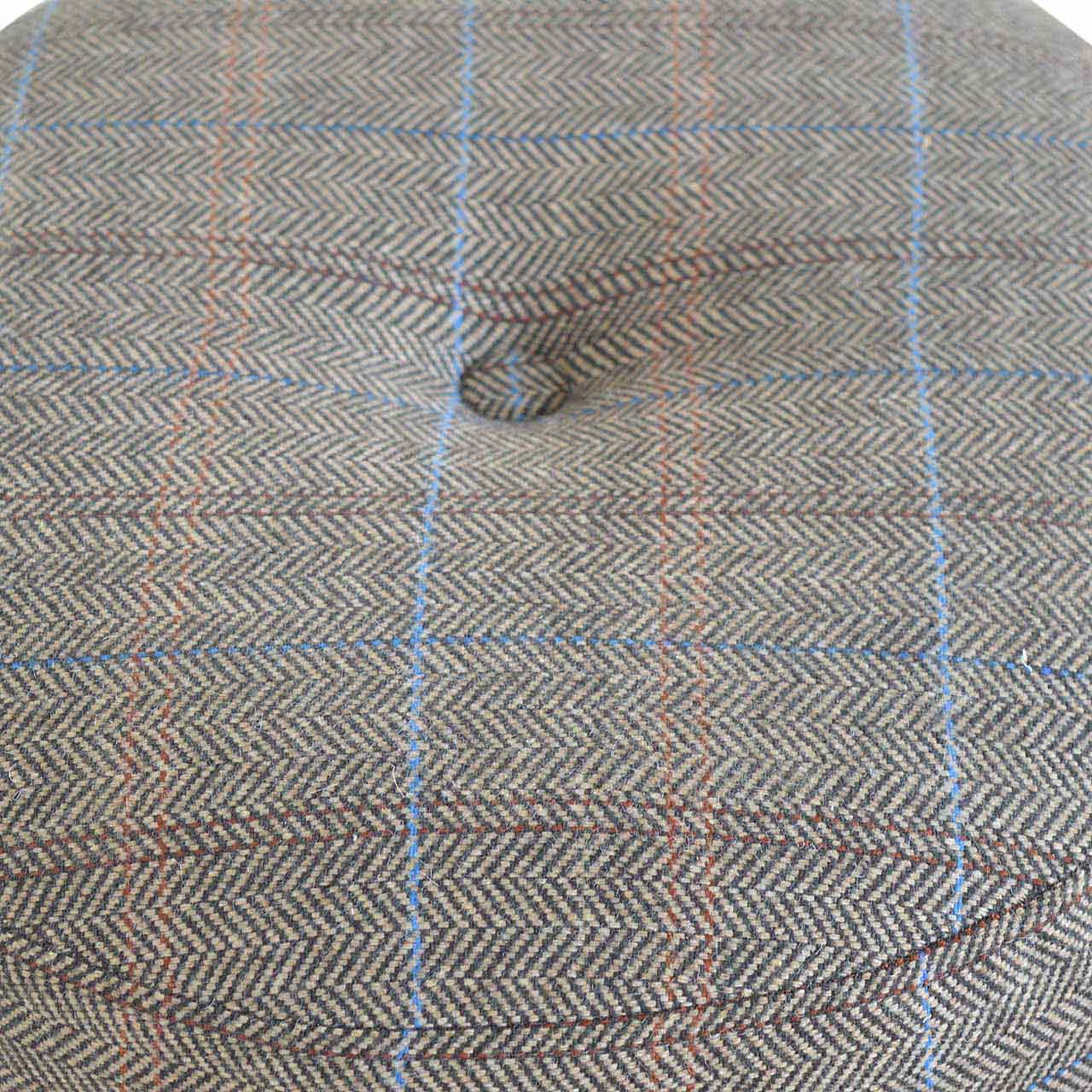 Mid-Century Modern Tripod Stool - Solid Mango Wood Accent Seating - product view 2 showing handcrafted solid mango wood stool