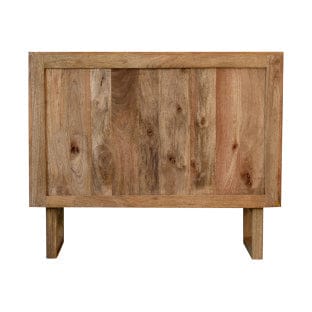 Mid-Century Modern U-Shape Bone Inlay Dresser - Solid Mango Wood Storage Chest for Bedroom - product view 11 showing...