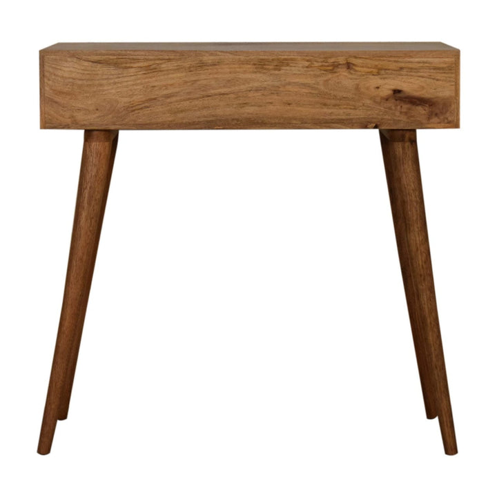 Mid-Century Modern Valentina Console Table - Solid Mango Wood Hallway Console for Entryway - product view 8 showing...