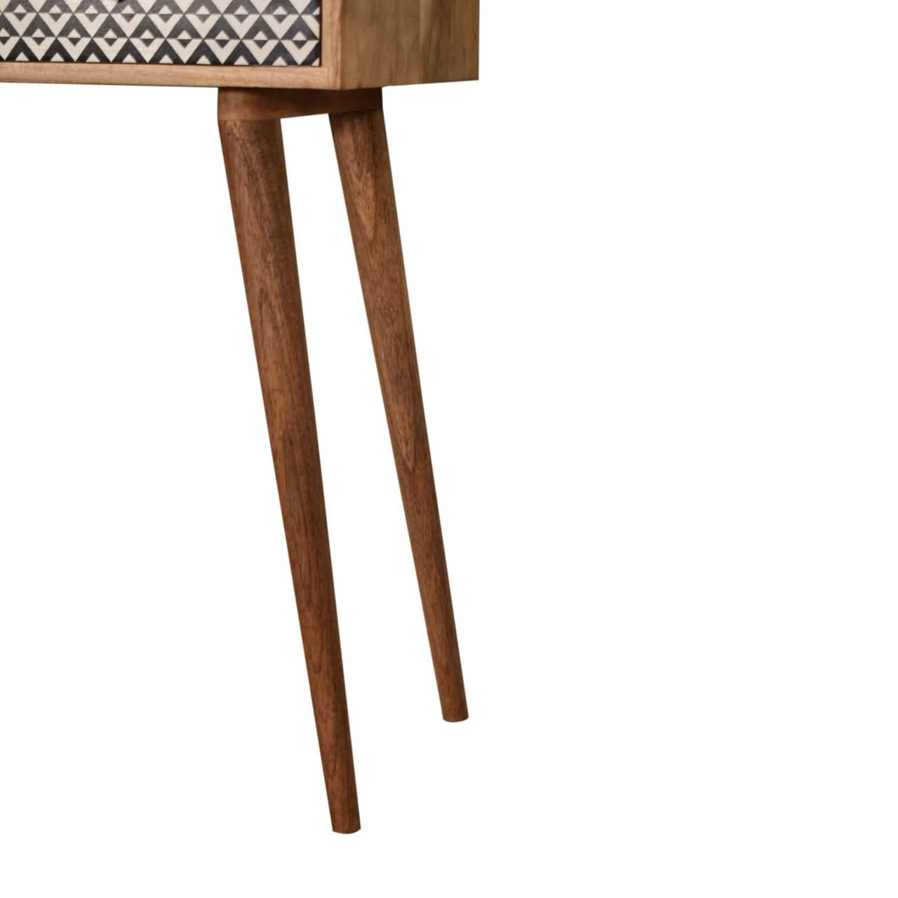 Mid-Century Modern Valentina Console Table - Solid Mango Wood Hallway Console for Entryway - product view 6 showing...